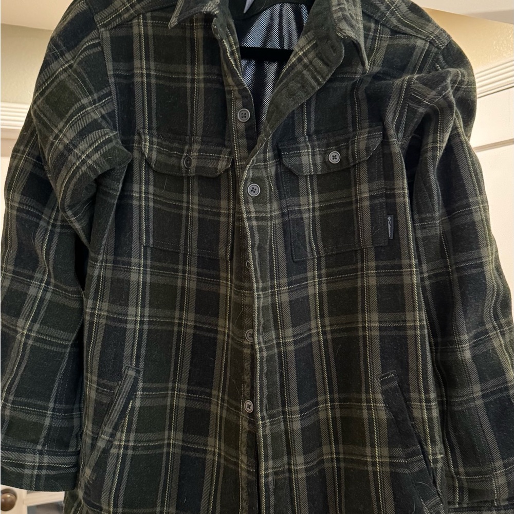 Columbia Men's Forest Plaid Shirt Jacket with Thermal Insulation